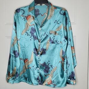 Shein 2 Piece Pajamas Set Shorts & Long Sleeve Top both size L